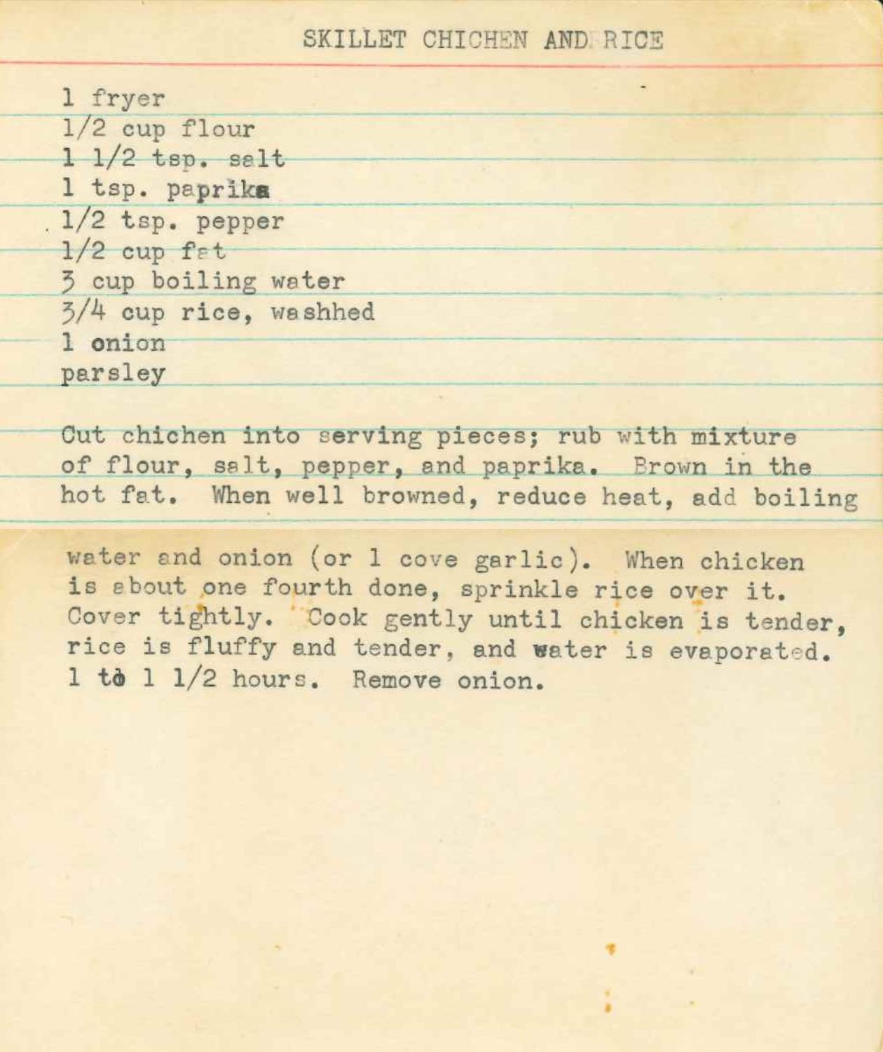 Recipe